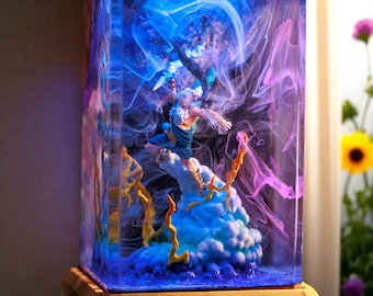 Handmade Resin God of Thunder Night Light – Mythical LED Lamp