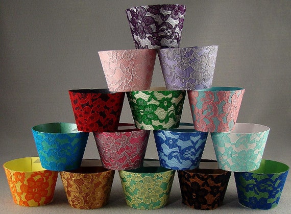 Vintage Lace Rustic Country Wedding Cupcake Wrappers On Etsy