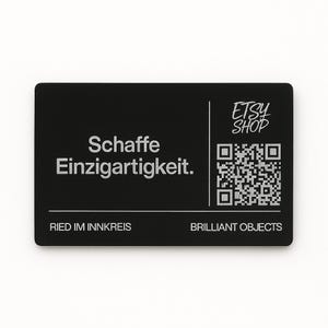 Personalisierte Metall-Visitenkarte – Ultradünn (0,08 mm)