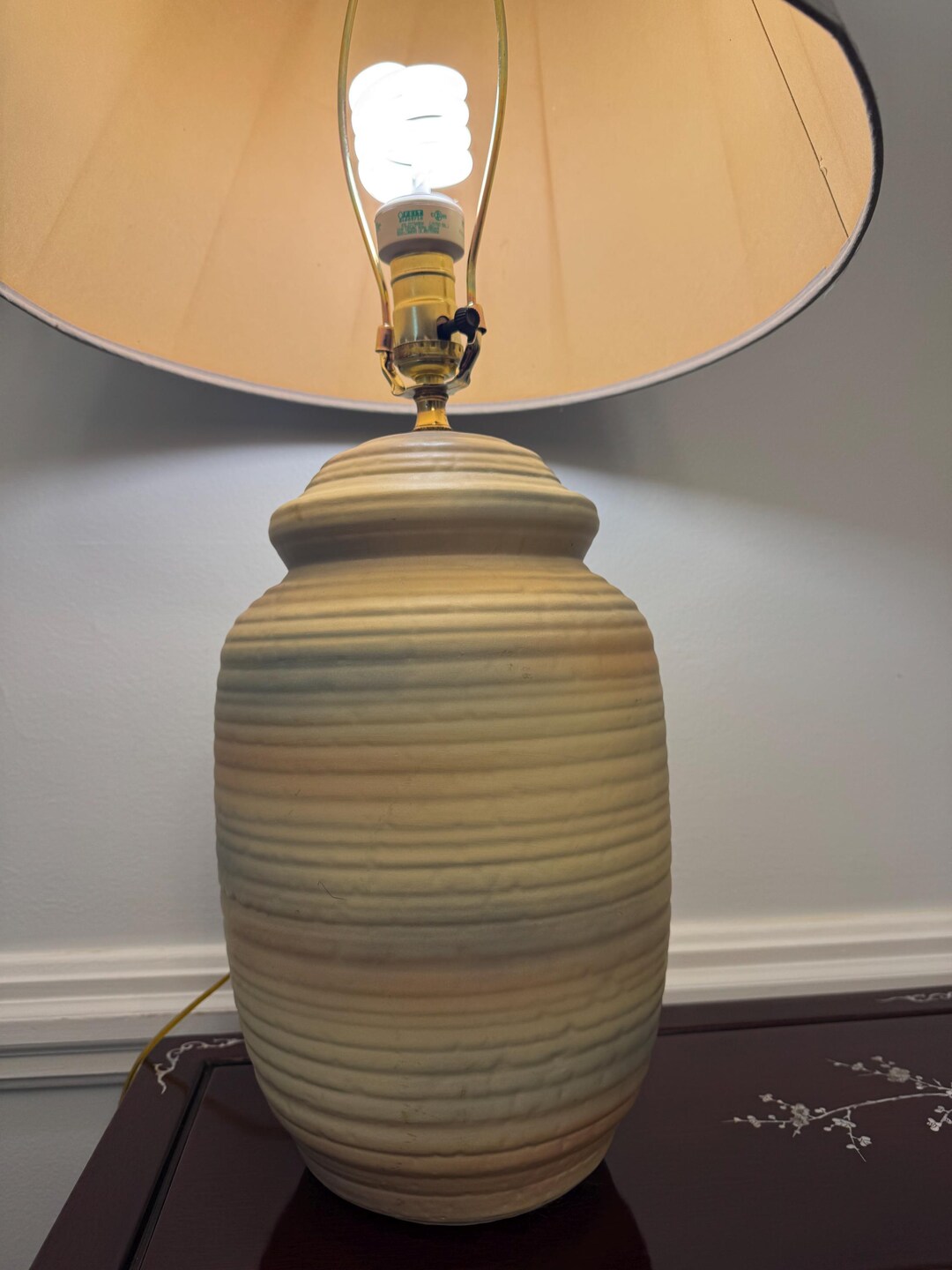 Mid Century Modern Ginger Jar Textured Ceramic Lamp - Etsy