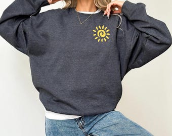 Sun Sweatshirt Hoodie, Summer Sun Shirt, Trendy Beach Shirts, Vacation Shirts, Summer Apparel,Boho Sun Tee, Cute Summer Clothes,Sunshine Tee