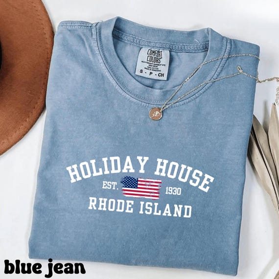Comfort Colors Holiday House Rhode Island Shirt, American Dynasty Shirt, Rhode Island Shirt, USA Flag Shirt, Bella Canvas Shirt