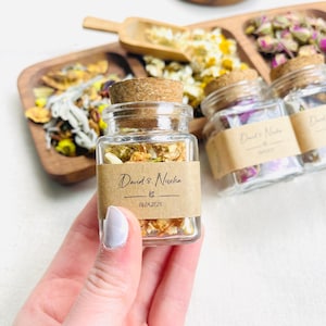 Bomboniere per gli ospiti, bomboniere rustiche, barattoli da tè, regali di ringraziamento, bomboniere uniche, bomboniere personalizzate, bomboniere da tè per matrimonio
