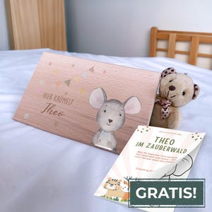 Frühstücksbrettchen, Hier krümelt, Babybrett, Taufgeschenk, Holzbrett Kinder, Vesperbrett, Kindergeschenke, Baby Geschenk zur Geburt