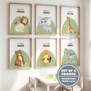 Adventure & Wisdom Tierkunst, Fox Bunny Faultier Kinder Wandposter, Safari und Wald Kinderzimmer Drucke