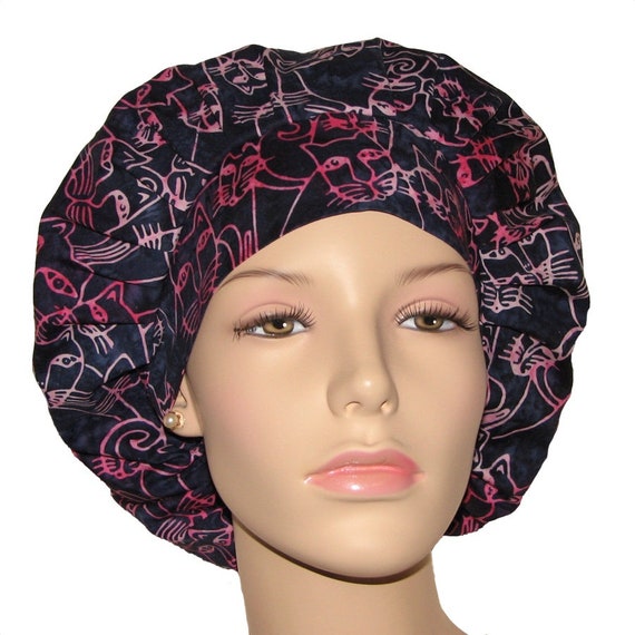 Scrub Hats Batik Cats Menagerie-scrub 