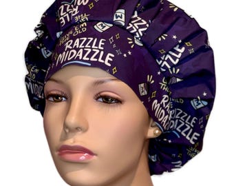 Scrub Cap Razzle Midazzle Fabric-ScrubHeads-Bouffant Scrub Hat-Scrub Hat-Anesthesiologist-CRNA-General Anesthesia-Midazelam