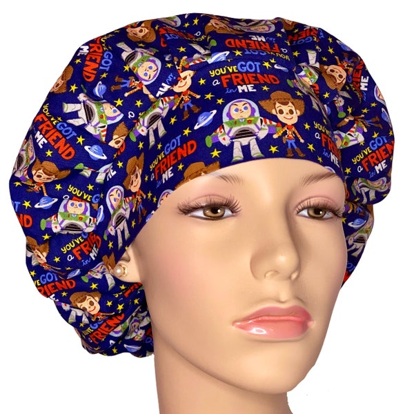 Scrub Caps Toy Story Friend In Me Fabric-Pediatrics Scrub Hat-Scrub Cap-Bouffant Scrub Hat-ScrubHeads-Women's Scrub Hats-Toy Story Scrub Hat