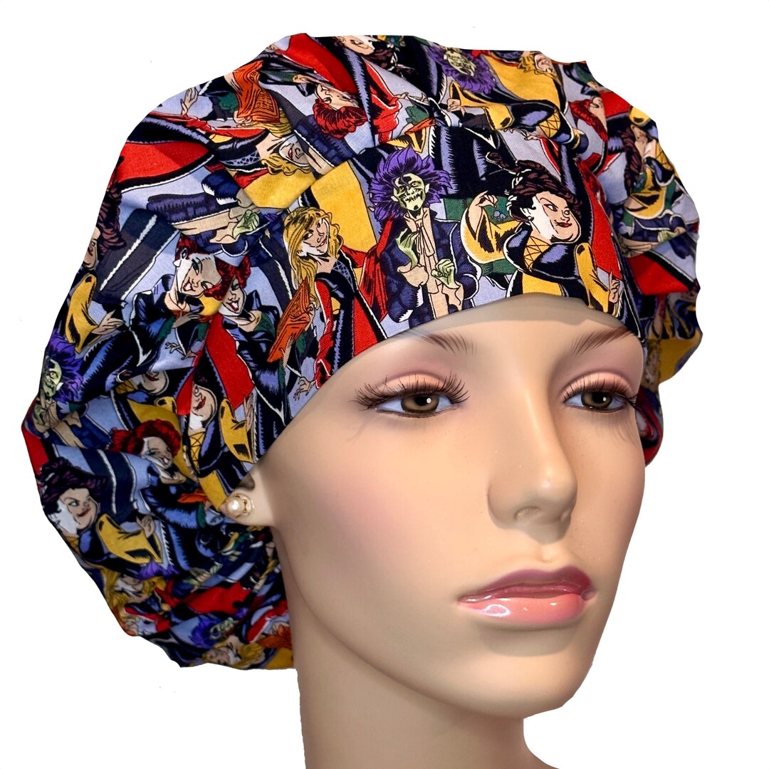 Scrub Caps Halloween Hocus Pocus Witcheshalloween Scrub Etsy