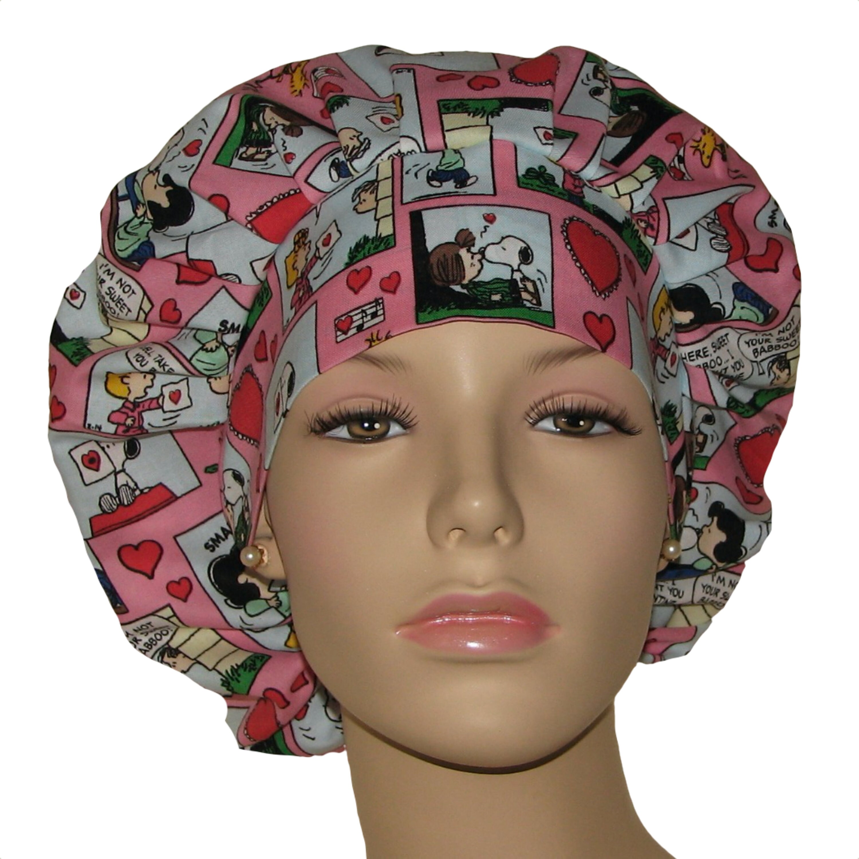 Holiday bouffant scrub hats Clearance