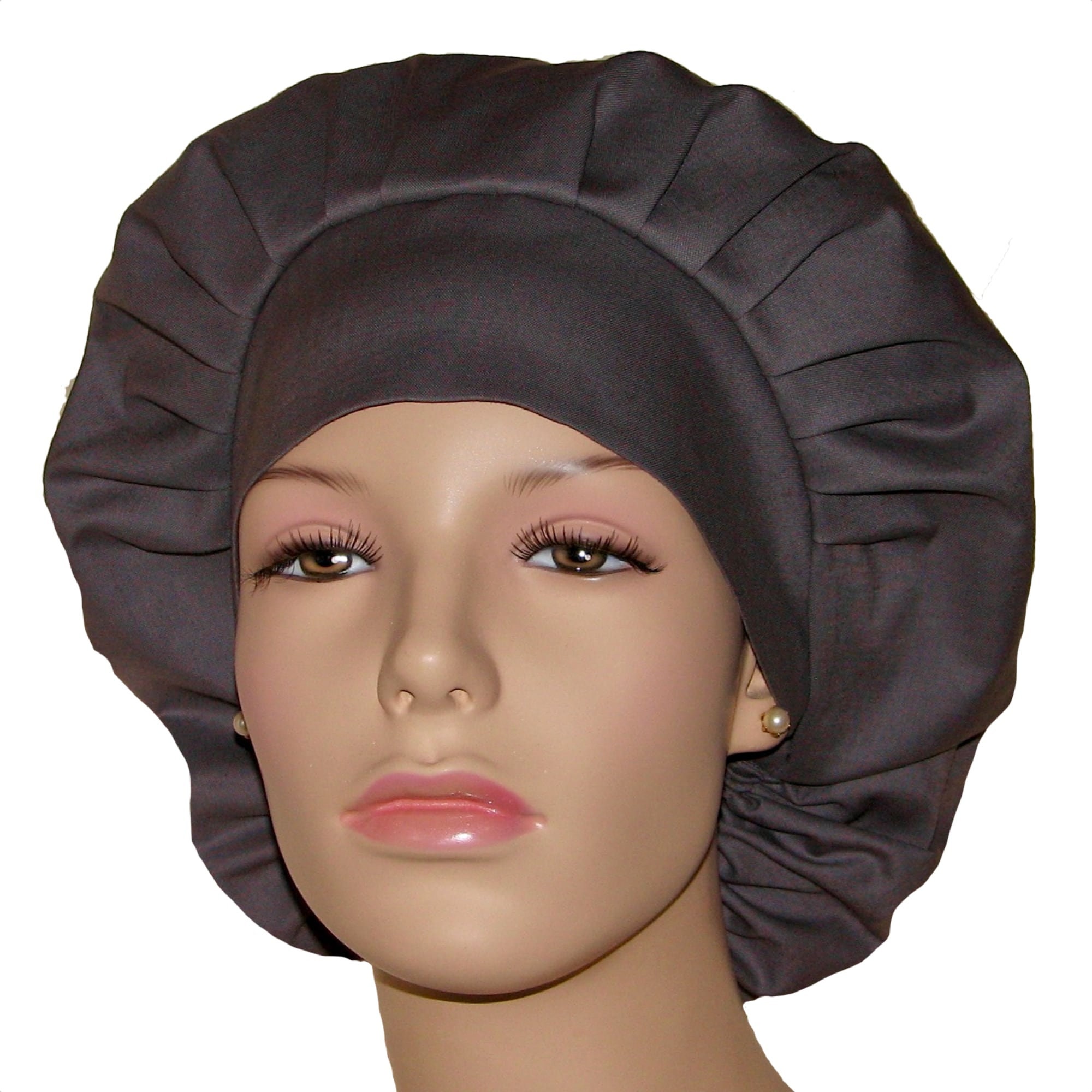 Steel Gray Kona Cotton Scrub HatScrubHeadsBouffant Scrub CapFabric