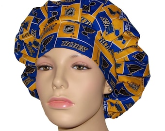 Scrub Caps St Louis Blues-ScrubHeads-Hockey Scrub Hat-St Louis Scrub Hat-Fabric Scrub Hat-Scrub Hat For Women-Anesthesia Hat-Blues Hockey