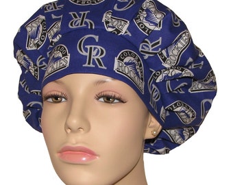 Scrub Caps Colorado Rockies Fabric-ScrubHeads-Baseball Scrub Hat-MLB Fabric-Scrub Caps-Colorado Baseball-Colorado Rockies-Colorado