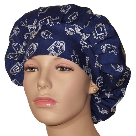 Holiday bouffant scrub hats Clearance
