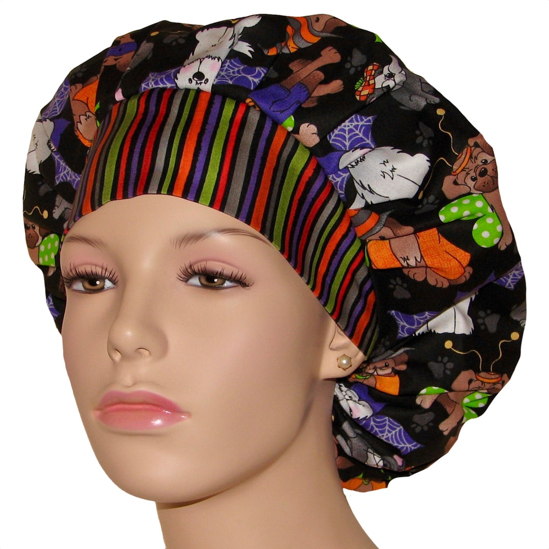 Scrub Caps Halloween Dogs in Costumescrub Capscrubheadsholiday Scrub