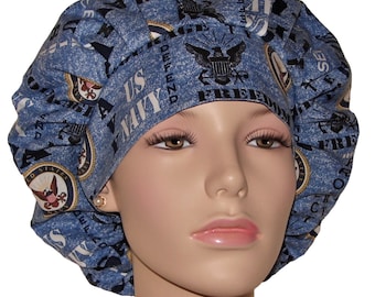 Scrub Caps US Navy-ScrubHeads-Scrub Hats For Women-Scrub Caps-Surgical Hat-Military Scrub Hat-Navy Scrub Hat-Bouffant Scrub Hats