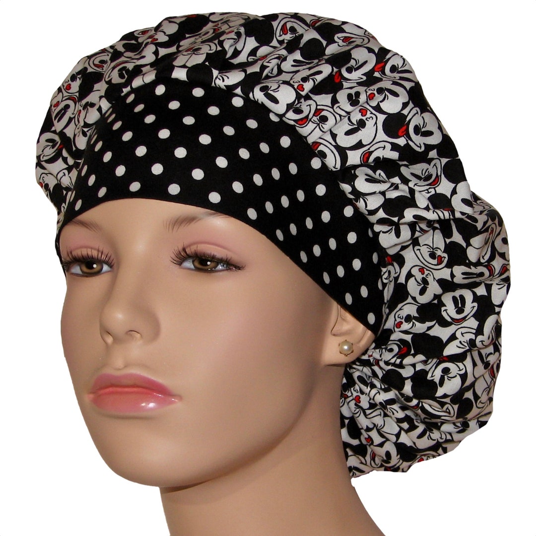 Scrub Caps Mickey Mouse Packed Facesscrubheadsscrub Capscrub Hats for Womenpediatric Scrub