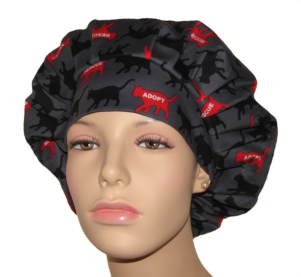 Adopt A Cat-scrub Cap-surgical Hat 