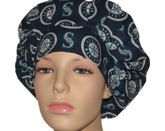 Scrub Hats - Seattle Mariners Fabric