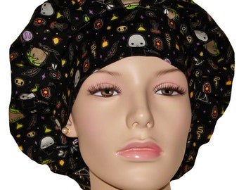 Scrub Cap Halloween Harry Potter Dark Arts-Scrub Cap-ScrubHeads-Harry Potter Scrub Hat-Fabric Scrub Hat-Wizard Scrub Hat-Pediatric Scrub Hat