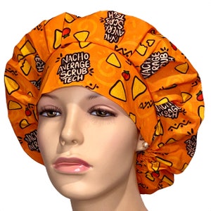 Scrub Cap Nacho Average Scrub Tech Fabric-ScrubHeads-Bouffant Scrub Hat-Scrub Tech Scrub Hat-Surgical Technologist-Scrub Tech Fabric-OR Tech