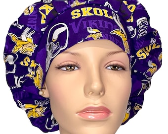 Scrub Caps Minnesota Vikings Hometown Fabric-ScrubHeads-Scrub Hats-Football Scrub Hat-Anesthesia Scrub Hat-Team Scrub Hats-Etsy Scrub Hats