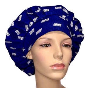 Scrub Caps NY Giants Mini Print-Bouffant Scrub Hat-ScrubHeads-Football-Scrub Hats For Women-Scrub Cap-NY Giants Scrub Hat-Surgical Scrub Hat