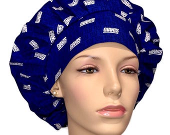 Scrub Caps NY Giants Mini Print-Bouffant Scrub Hat-ScrubHeads-Football-Scrub Hats For Women-Scrub Cap-NY Giants Scrub Hat-Surgical Scrub Hat