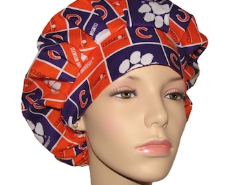 Scrub Hats Clemson University Tigers-ScrubHeads-Scrub Hats For Women-Scrub Caps-College Football-Clemson Scrub Hat-Clemson Football