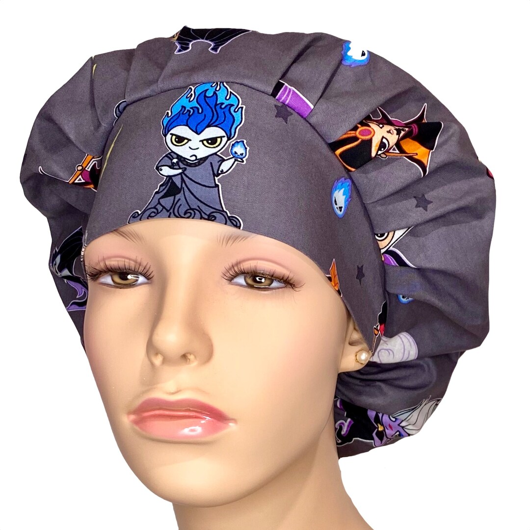 Scrub Caps Disney Villains Cute Lineup Fabricscrubheadsscrub Cap