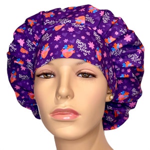 Scrub Caps Cardiac Bless Your Heart-ScrubHeads-Scrub Cap-Bouffant Scrub Hat-Anatomical Heart Scrub Hat-Cath Lab Scrub Hat-Cardiac Scrub Hat