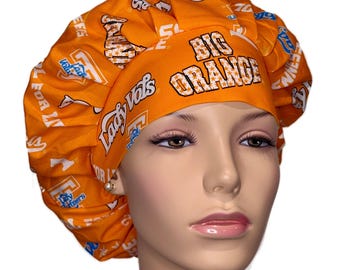 Scrub Caps Tennessee Lady Vols Fabric-ScrubHeads-Anesthesia Scrub Hat-Fabric Scrub Hat-Scrub Caps-Univ Tennessee-College Scrub Hats