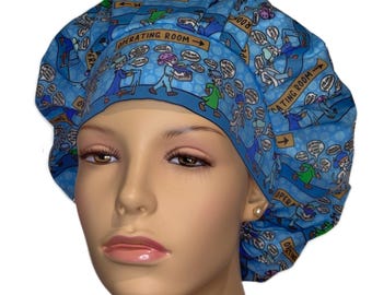 Scrub Cap OR Team Walk on Blue-ScrubHeads-Scrub Cap-Scrub Hat-Surgery Staff Scrub Hat-Perioperative Scrub Hat-Scrub Hat-Operating Room