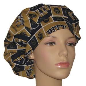 Scrub Caps University Of Pittsburgh Panthers Fabric-Bouffant Scrub Hat-ScrubHeads-Pittsburgh Scrub Hat-Scrub Hats For Women-Veterinarian Hat