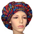 Scrub Cap OR Vascular Scribbles On Navy Fabric-ScrubHeads-Bouffant Scrub Hat- OR Vascular Nurse Scrub Hat-Aneurysms CVICU-Cardiac Surgery