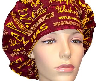 Scrub Caps Washington Commanders Words-ScrubHeads-Scrub Hats Women-Scrub Cap-Fabric Scrub Hats-Surgical scrub Hat-Commanders Scrub Hat