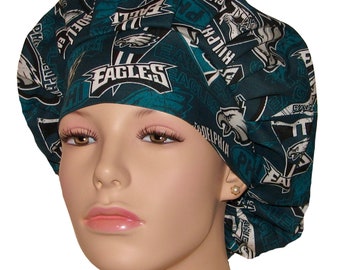 Scrub Caps Philadelphia Eagles Tone On Tone-ScrubHeads-Scrub Hats-Football-Eagles Scrub Hat-Philadelphia Scrub Hat-Etsy Scrub Hat-Scrub Cap