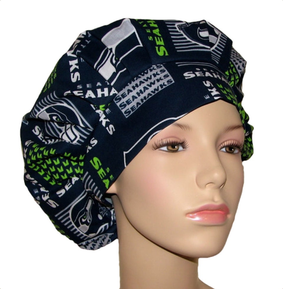 Seattle Seahawks Scrub HatBouffant Scrub HatsScrubHeadsSeahawks