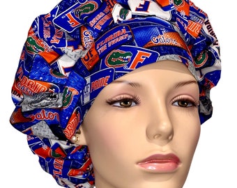 Scrub Caps University Of Florida License Plate Fabric-ScrubHeads-Scrub Cap-Florida Football-The Swamp-Gator Nation-F Gators Scrub Hat