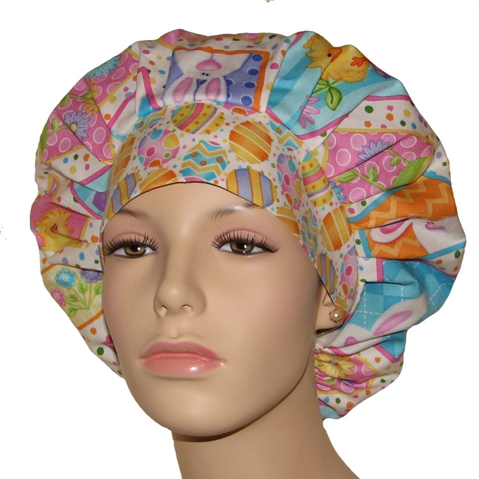 Holiday bouffant scrub hats Clearance
