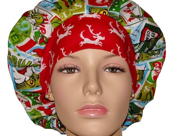 Scrub Caps Christmas-The 12 Days Of Grinchmas-ScrubHeads-Christmas Scrub Hat-Grinch Stole Christmas Fabric-Anesthesia Scrub Hat-Scrub Cap