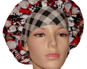 Scrub Caps Christmas Packed Gnomes-ScrubHeads-Scrub Cap-Bouffant Scrub Hat-Anesthesia Scrub Hat-Holiday Scrub Hats-Scrub Cap-Christmas Gnome