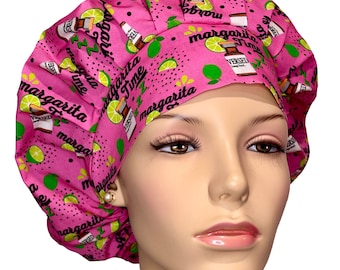 Scrub Caps Margarita Time-ScrubHeads-Scrub Cap-Scrub Hats For Women-Versed Scrub Hat-Beach Drink Cocktails Margarita-Fabric Scrub Hats