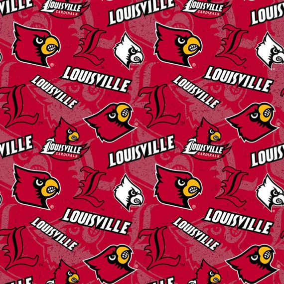Scrub Caps University of Louisville Cardinals Fabric-bouffant 