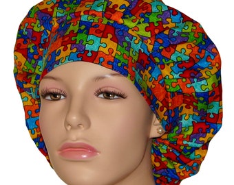 Scrub Caps Autism Awareness Pieces Of The Puzzle-Scrub Caps-ScrubHeads-Autism Awareness-Bouffant Scrub Hat-Surgical Cap-Awareness Scrub Hat