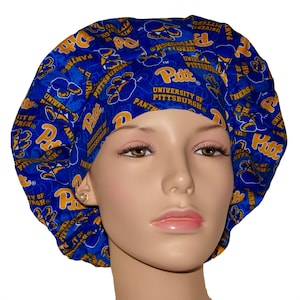 Scrub Caps University Of Pittsburgh Panthers Fabric-Bouffant Scrub Hat-ScrubHeads-Pittsburgh Scrub Hat-Scrub Hats For Women-Fabric Scrub Hat