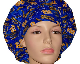 Scrub Caps University Of Pittsburgh Panthers Fabric-Bouffant Scrub Hat-ScrubHeads-Pittsburgh Scrub Hat-Scrub Hats For Women-Fabric Scrub Hat