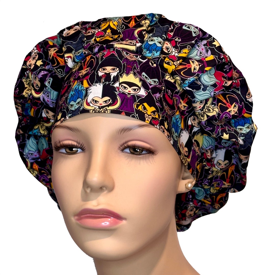 Scrub Caps Disney Packed Villains Fabricscrubheadsscrub Capscrub