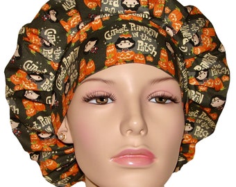 Scrub Caps Halloween Wonder Woman Kawaii-Scrub Cap-ScrubHeads-Halloween Scrub Hat-Scrub Caps-Pumpkin Patch Scrub Hat-Pediatric Scrub Hat