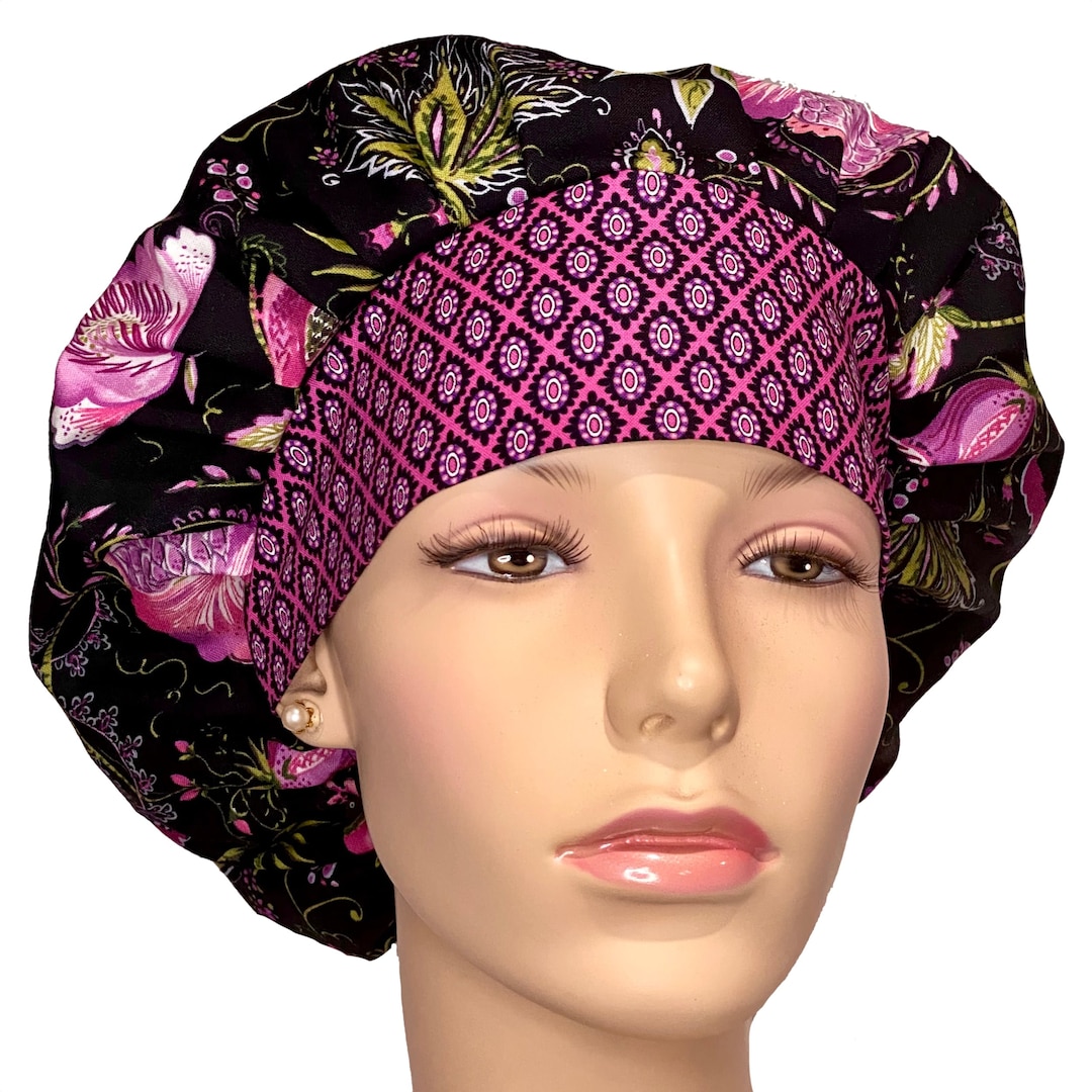 Scrub Caps Meadowlark Floral Fabricscrubheadsscrub Hats for Women